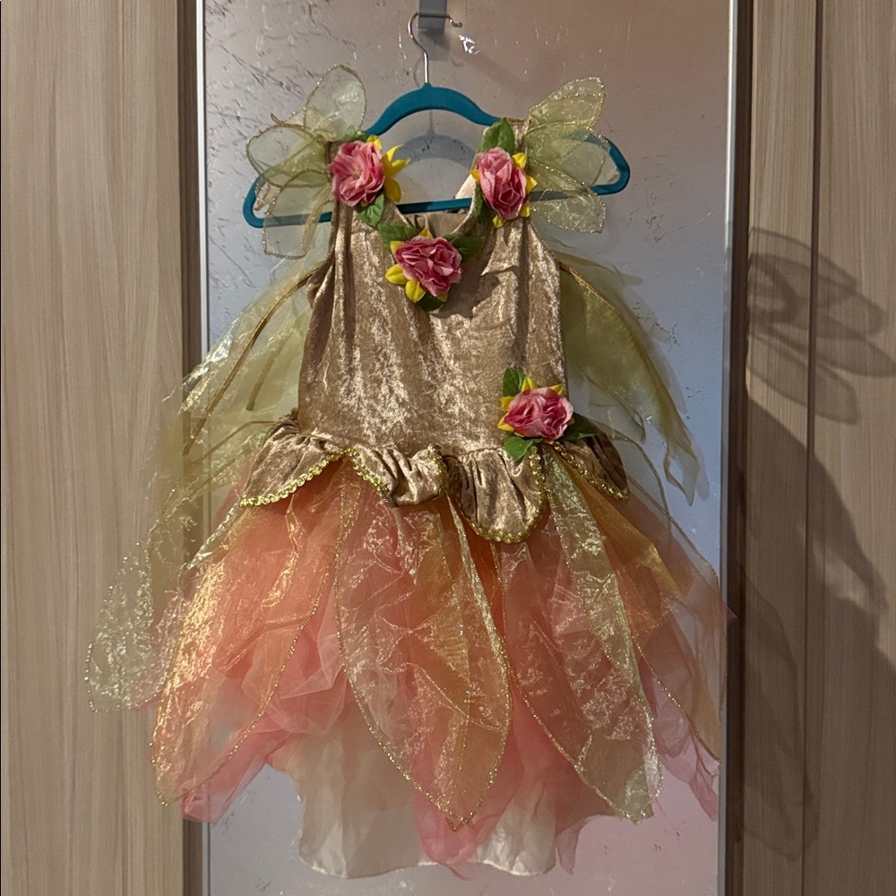Gold and Pink Fairy Costume Dress